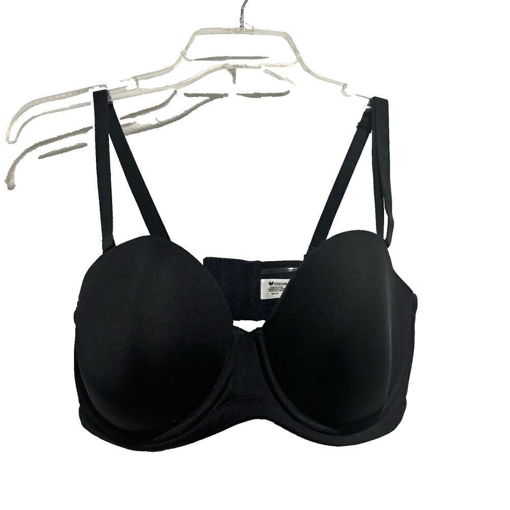 NWOT Wacoal T-Shirt Bra 36D Black Removable Straps Underwired Lightly‎ Lined